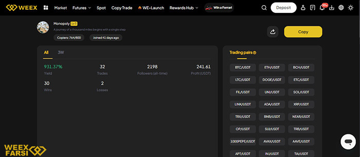 اطلاعات هر تریدر